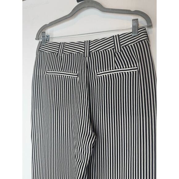 ALC A.L.C black and white silk striped trousers pants 6 - Picture 9 of 9